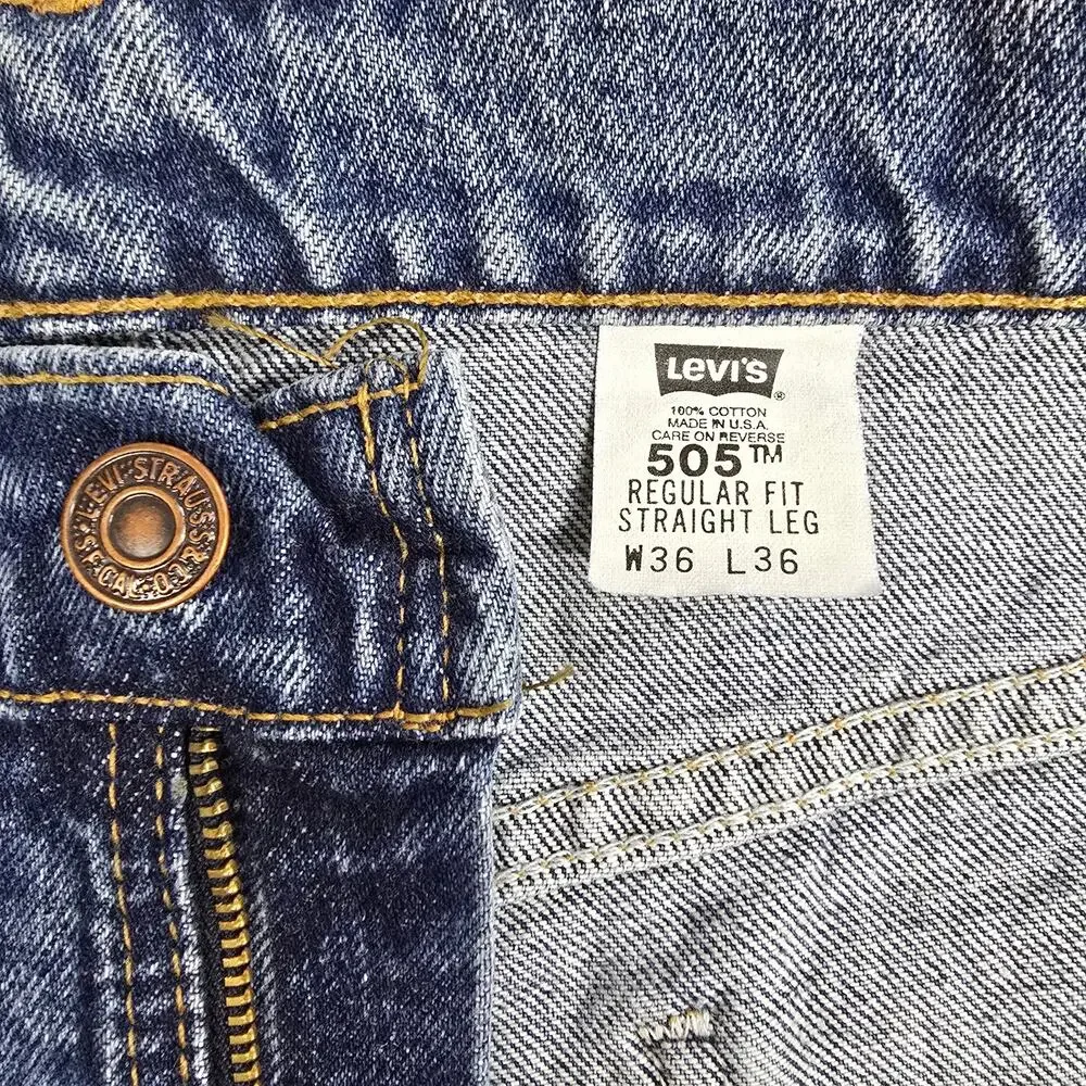 Vintage 90s Levi's 505 Jeans USA Orange Tab NWT Deadstock 36x36 Regular Straight